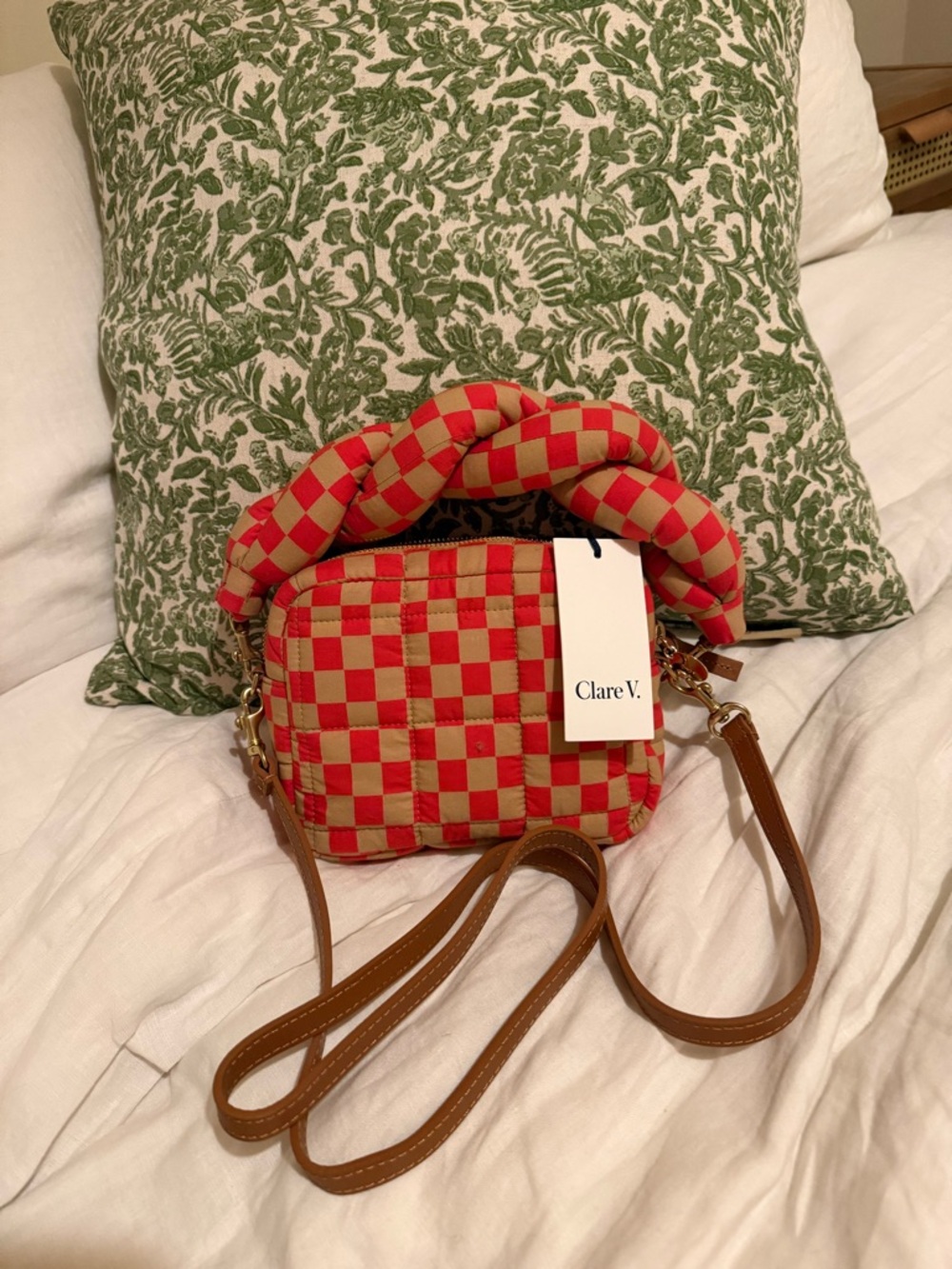 Clare V. Lucie Checker
Quilted Crossbody Bag,